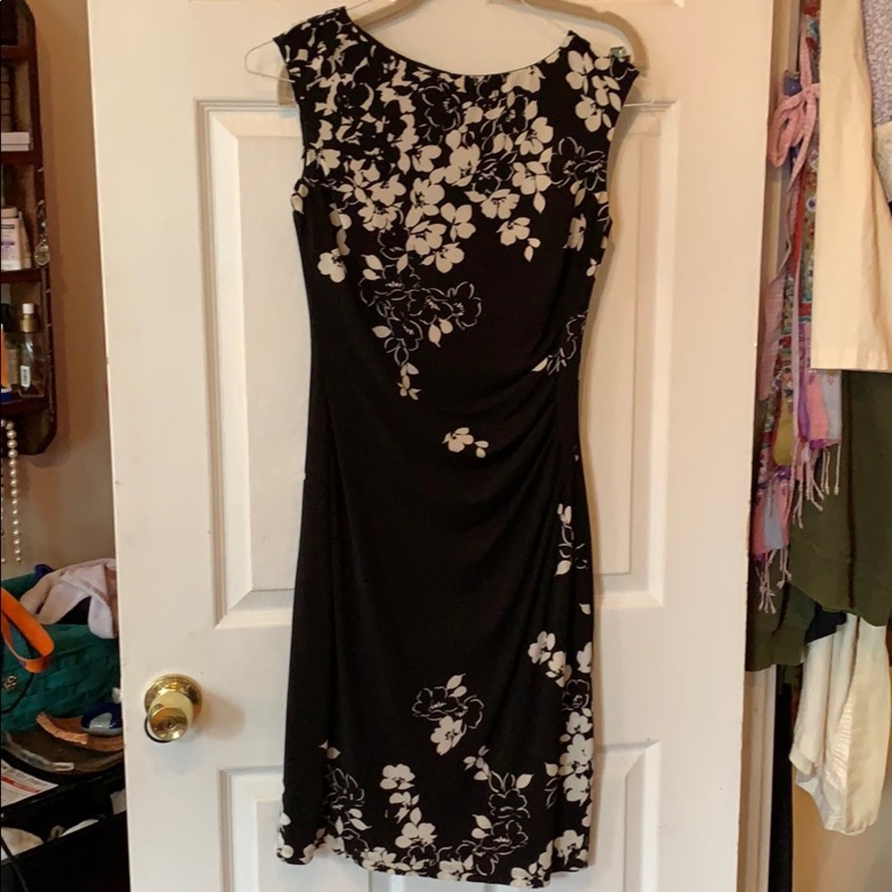 Ralph Lauren floral black and white dress 4